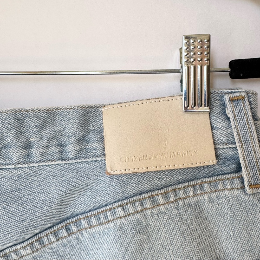 Citizens of Humanity Ayla Baggy Cuffed Crop Wide Leg Jeans Gemini Light Blue 28 - Picture 9 of 15